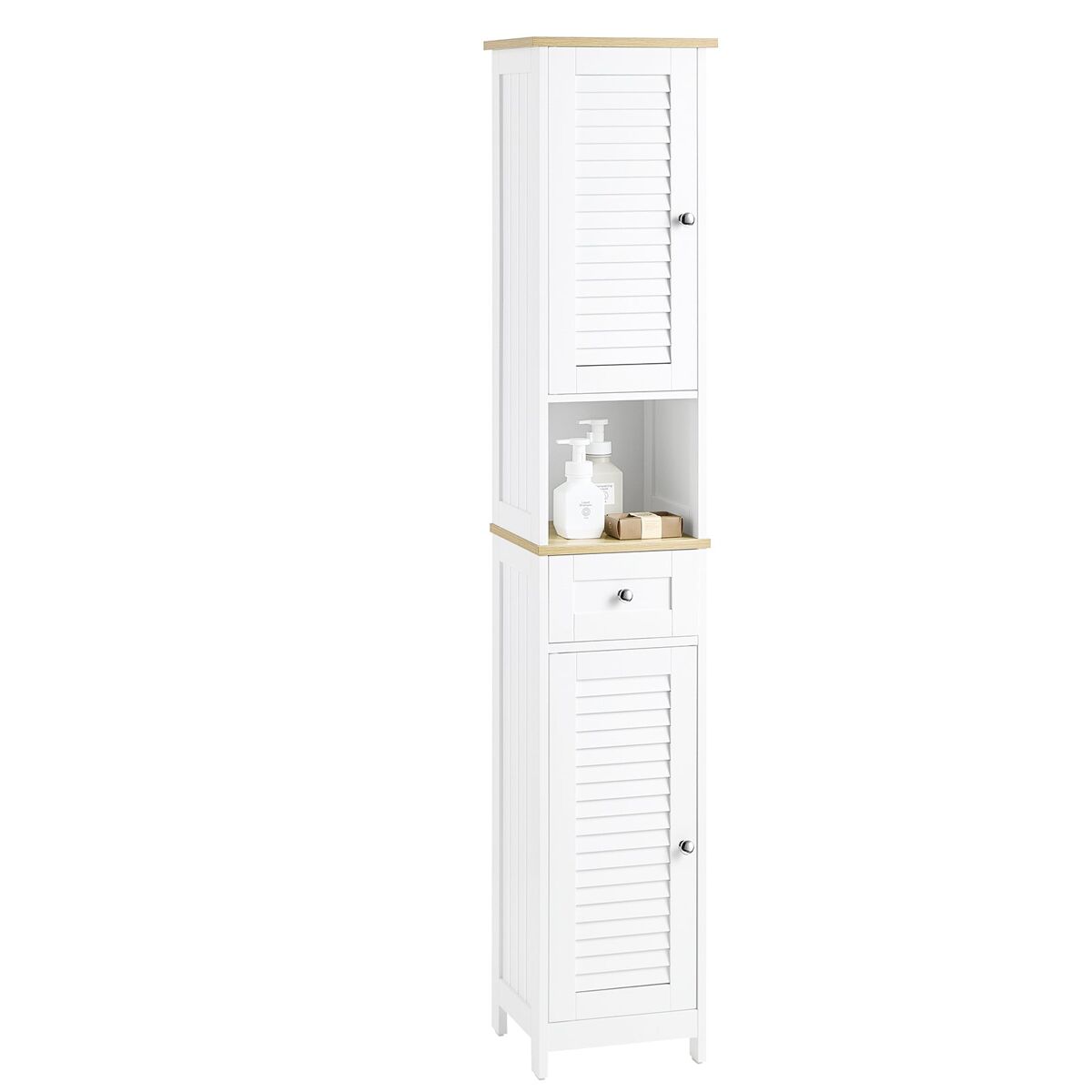 Mueble columna de baño armario para baño alto frg236-wn sobuy es