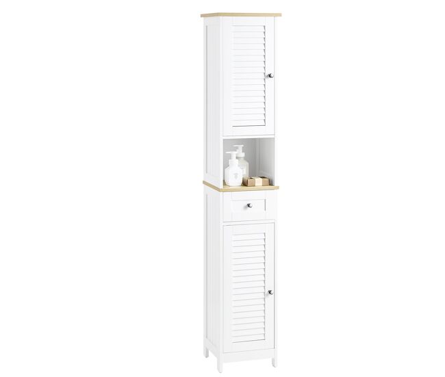 Mueble columna de baño armario para baño alto frg236-wn sobuy es