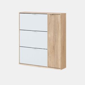 Sapateira Eris 4 Portas Artik White (Branco mate) - Carvalho canadiano 106 x 115 x 22 cm