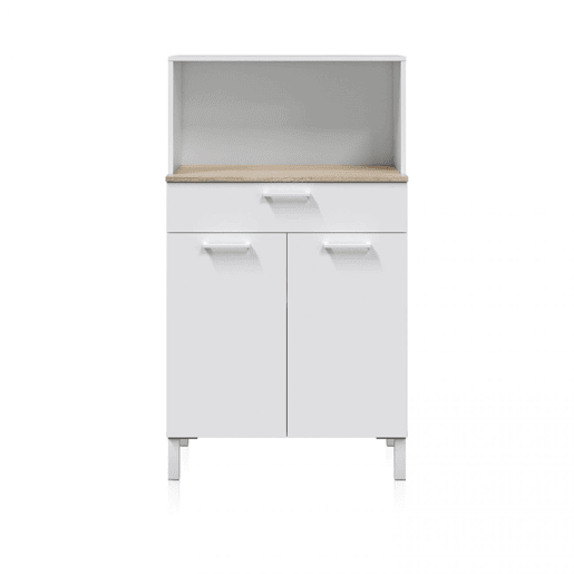Armário de cozinha Colin 2 Portas Artik White (Branco mate) - Carvalho canadiano 72 x 126 x 40 cm