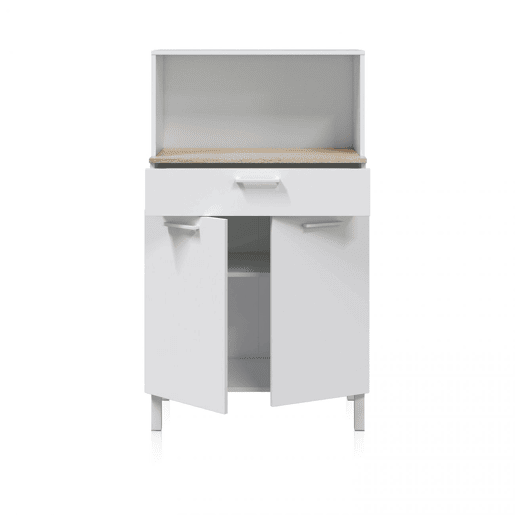Armário de cozinha Colin 2 Portas Artik White (Branco mate) - Carvalho canadiano 72 x 126 x 40 cm