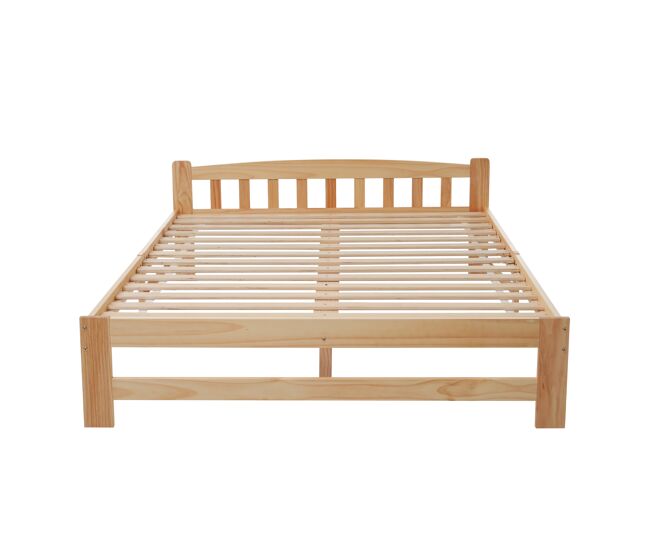 Cama de matrimonio de madera de pino 140x200cm,natural