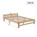 Cama de matrimonio de madera de pino Cama de matrimonio de madera de pino Natural