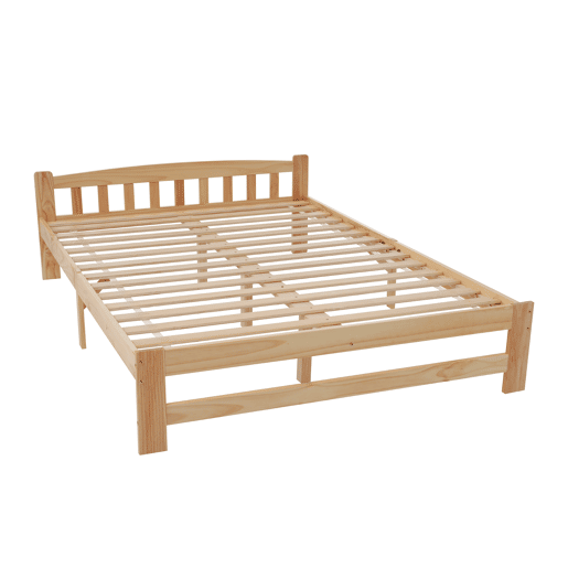 Cama de casal de madera de pino 140x200cm,natural