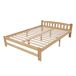 Cama de matrimonio de madera de pino Cama de matrimonio de madera de pino Natural