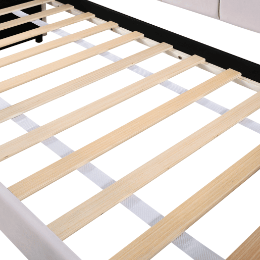 Cama divã com LED 90x200cm + cama com gavetão 90x190cm - estofada em tecido de veludo - Rosa (colchão não incluído)
