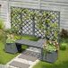Jardinera de madera maciza con enrejados Jardinera de madera maciza con enrejados Gris