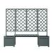 Jardinera de madera maciza con enrejados Jardinera de madera maciza con enrejados Gris