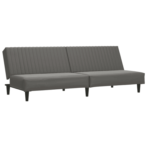 vidaXL Sofá-cama de 2 lugares couro artificial cinzento vidaXL Sofá-cama de 2 lugares couro artificial cinzento