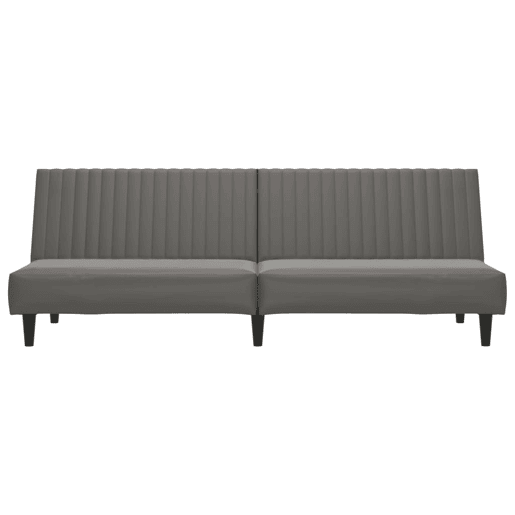 vidaXL Sofá-cama de 2 lugares couro artificial cinzento vidaXL Sofá-cama de 2 lugares couro artificial cinzento