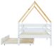 Cama nido cabaña de madera de pino Cama nido cabaña de madera de pino Blanco