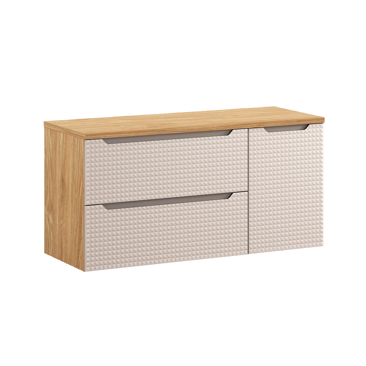 Mueble bajo lavabo 2 cajones 1 puerta Mallory
