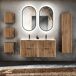Armario de pared 1 puerta Gaia Armario de pared 1 puerta Gaia Negro/ Madera