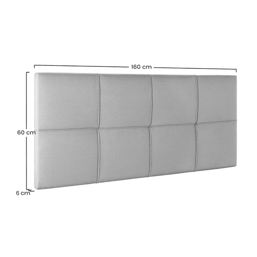 Cabeceira estofada Sicilia 160x60 cm Bege