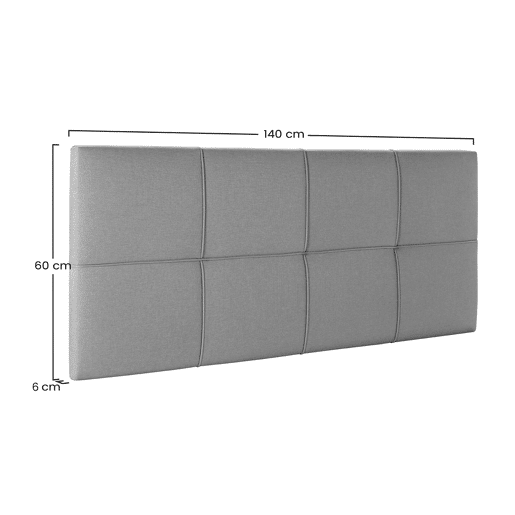 Cabeceira estofada Sicilia 140x60 cm Cinza Cabeceira estofada Sicilia 140x60 cm Cinza