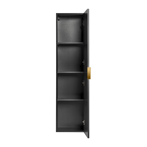 Lavatório individual 60 cm com espelho LED e coluna Adriel Preto