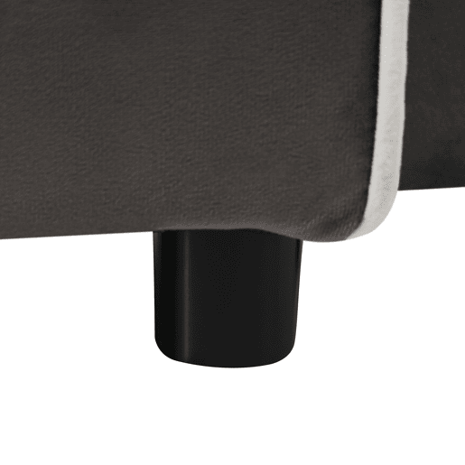 Poltrona retrátil de veludo - com suporte para copos + suporte para telemóvel - Cinzento