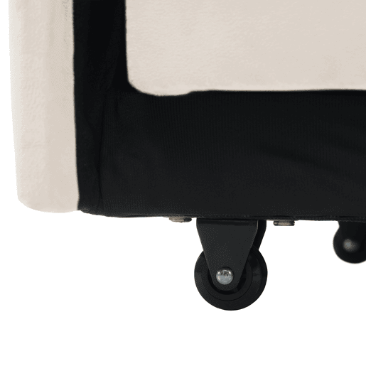 Poltrona retrátil de veludo - com suporte para copos + suporte para telemóvel - Bege