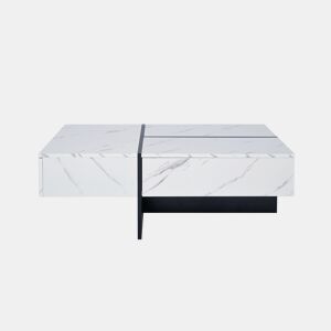 Mesa de centro - com sistema de iluminação LED controlado por aplicações - Branco