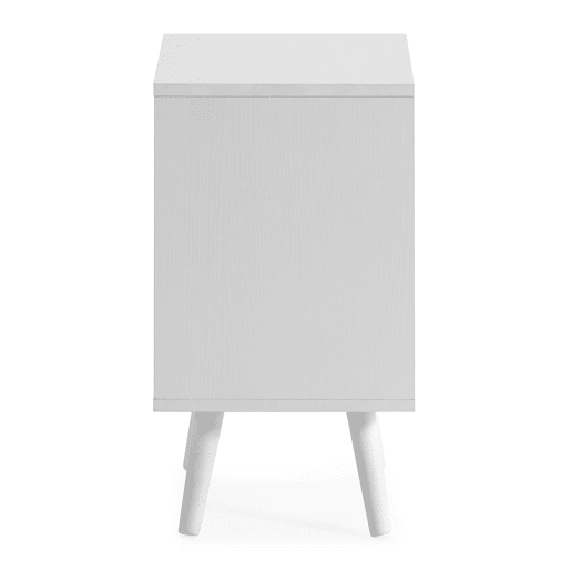 Mesa de cabeceira Telmo 2 gavetas cor Branco