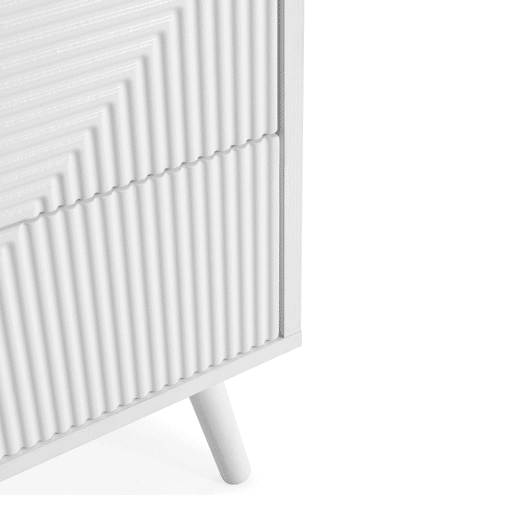 Mesa de cabeceira Telmo 2 gavetas cor Branco