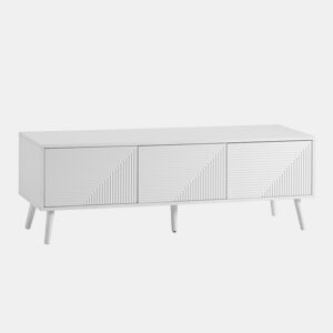 Móvel Tv Telmo 3 portas cor Branco 130 cm