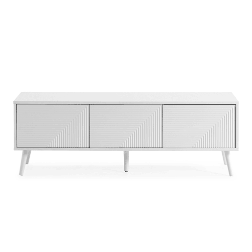 Móvel Tv Telmo 3 portas cor Branco 130 cm