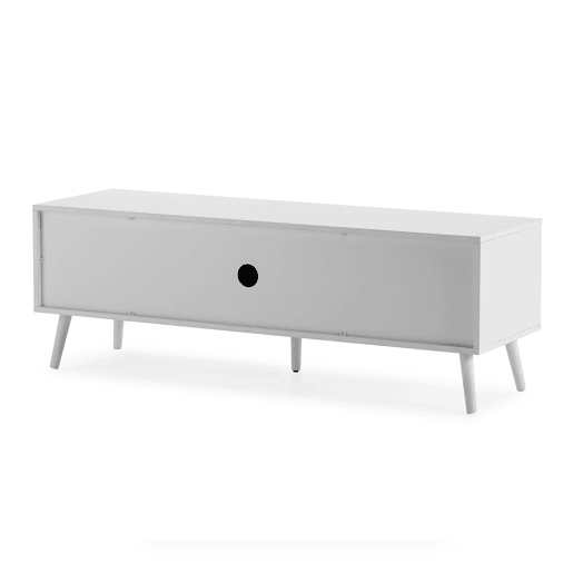 Móvel Tv Telmo 3 portas cor Branco 130 cm