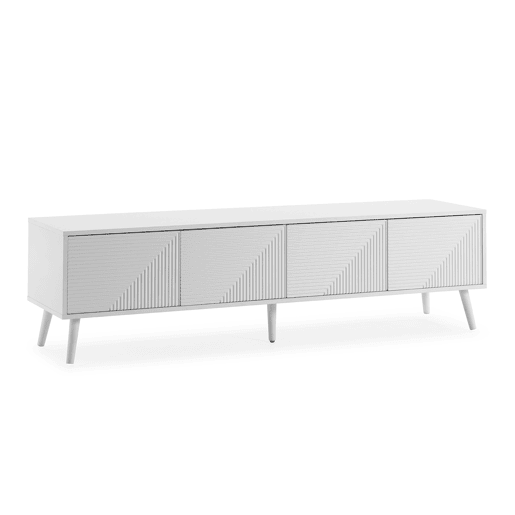 Móvel Tv Telmo 4 portas cor Branco 160 cm