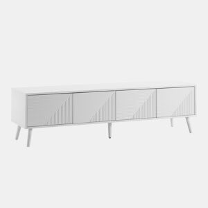 Móvel Tv Telmo 4 portas cor Branco 160 cm