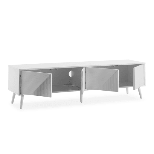 Móvel Tv Telmo 4 portas cor Branco 160 cm