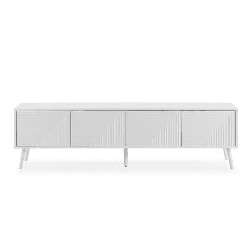 Móvel Tv Telmo 4 portas cor Branco 160 cm