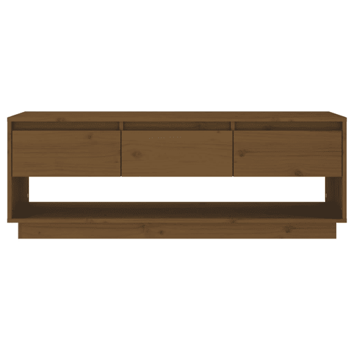 Móvel de TV - Modulo de TV - Armário de TV 110,5x34x40 cm madeira de pinho maciça castanho mel