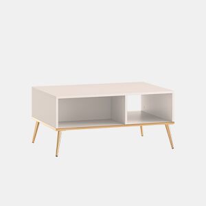 Mesa de centro Olivia Caxemira e Dourado