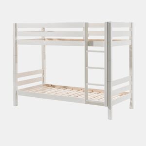 Beliche 90x200 Altura 160 cm Mola de caixa incluída Vipack Pino - Branco
