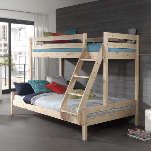 Beliche 90x200 e 140x200 Incluindo Mola Box Vipack Pino - Madeira
