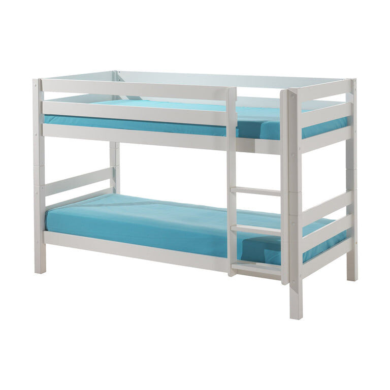 Litera 90x200 altura 140 cm somier incluido vipack pino - blanco