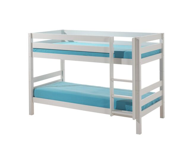Litera 90x200 altura 140 cm somier incluido vipack pino - blanco