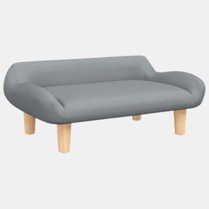 Sofá infantil - Sofá para crianças 70x40x24 cm tecido cinzento-claro