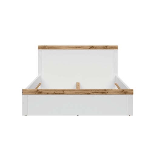 Cama 160x200 Hella Branco e Madeira Cama 160x200 Hella Branco e Madeira