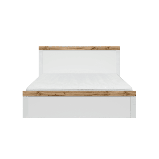 Cama 160x200 Hella Branco e Madeira Cama 160x200 Hella Branco e Madeira