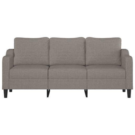 Sofá de 3 lugares - Sofá fixo tecido 180 cm cinzento-acastanhado