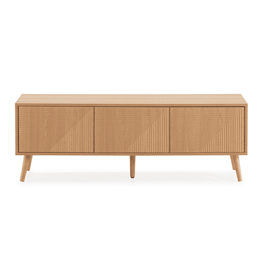 Móvel Tv Telmo 3 portas cor Carvalho 130 cm