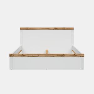 Cama 180x200 Hella Branco e Madeira