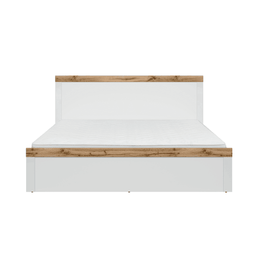 Cama 180x200 Hella Branco e Madeira