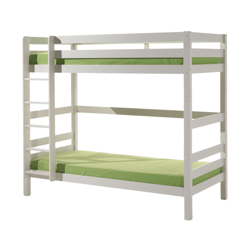 Beliche 90x200 Altura 180 cm Mola de caixa incluída Vipack Pino - Branco