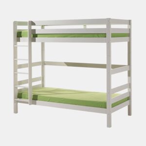 Beliche 90x200 Altura 180 cm Mola de caixa incluída Vipack Pino - Branco