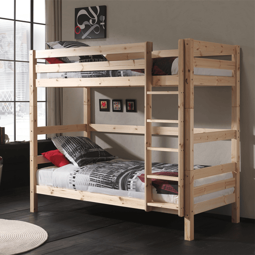 Beliche 90x200 Altura 180 cm Molas Incluídas Vipack Pino - Madeira