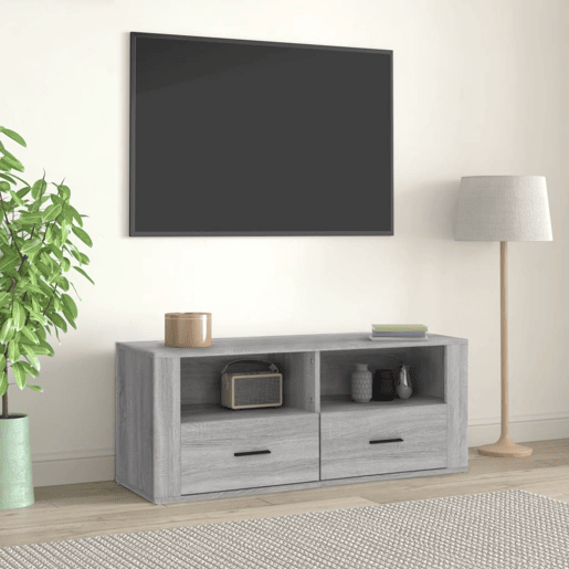 Móvel de TV - Modulo de TV - Armário de TV 100x35x40 cm derivados de madeira cinzento sonoma