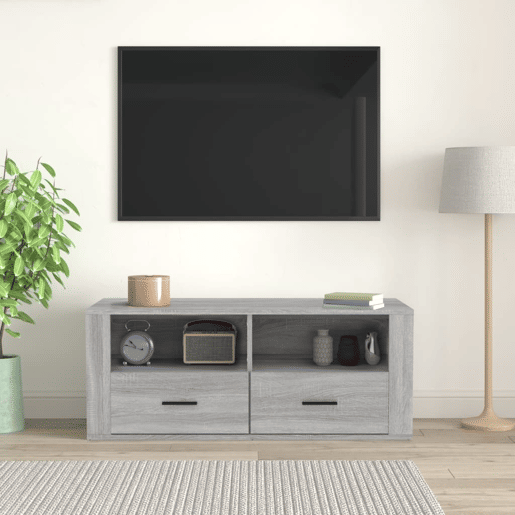 Móvel de TV - Modulo de TV - Armário de TV 100x35x40 cm derivados de madeira cinzento sonoma